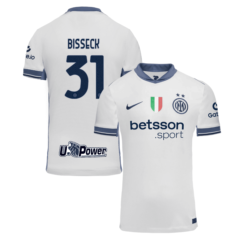 Yann Aurel Bisseck 31 Inter Milan 2024/25 Away Men Jersey - White