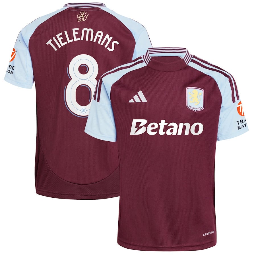 Youri Tielemans 8 Aston Villa Cup 2024/25 Home Men Jersey - Claret