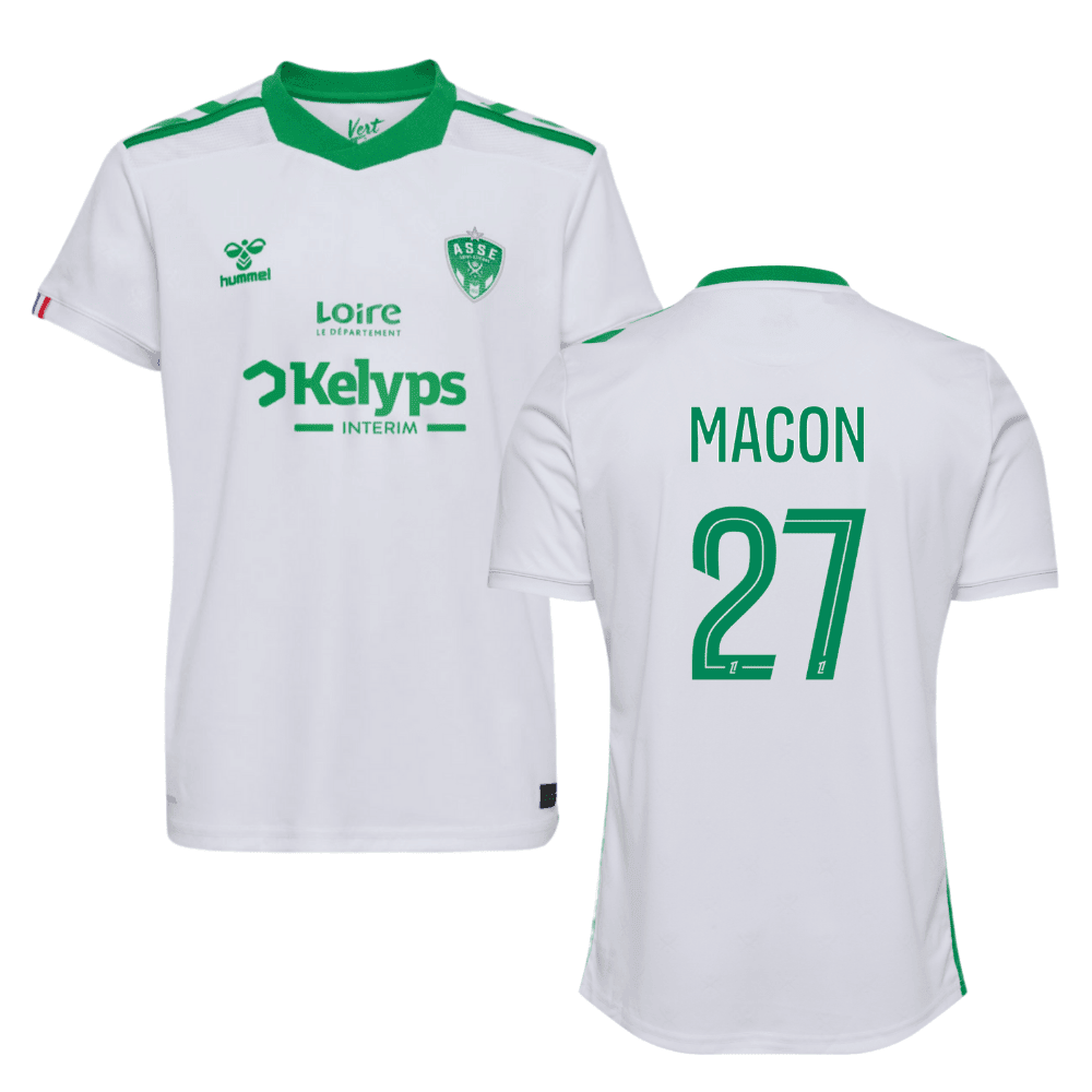 Yvann Maçon 27 AS Saint-Étienne 2024/25 Away Men Jersey - White