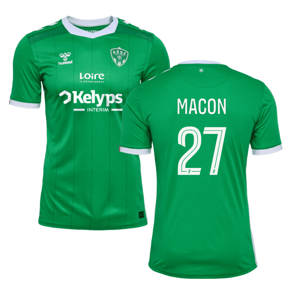 Yvann Maçon 27 AS Saint-Étienne 2024/25 Home Men Jersey - Green