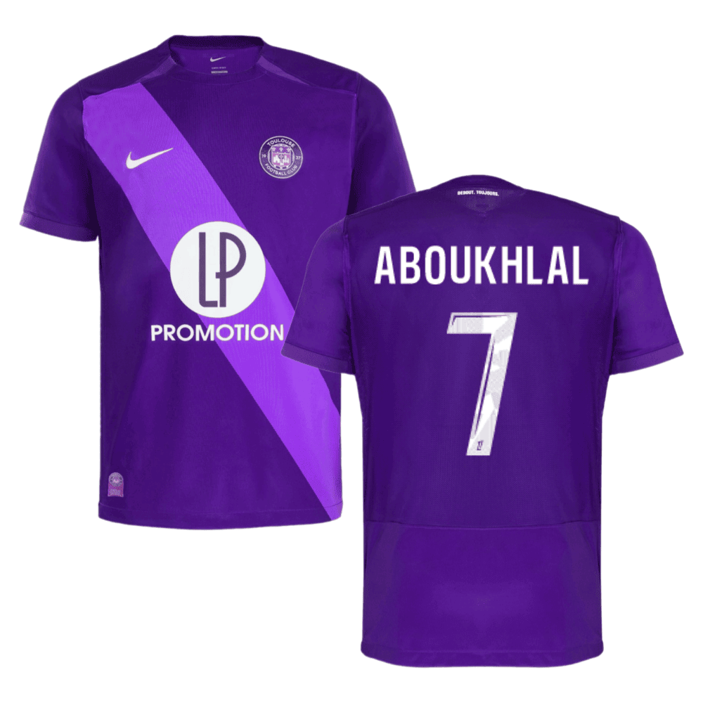 Zakaria Aboukhlal 7 Toulouse FC 2024/25 Home Men Jersey - Purple
