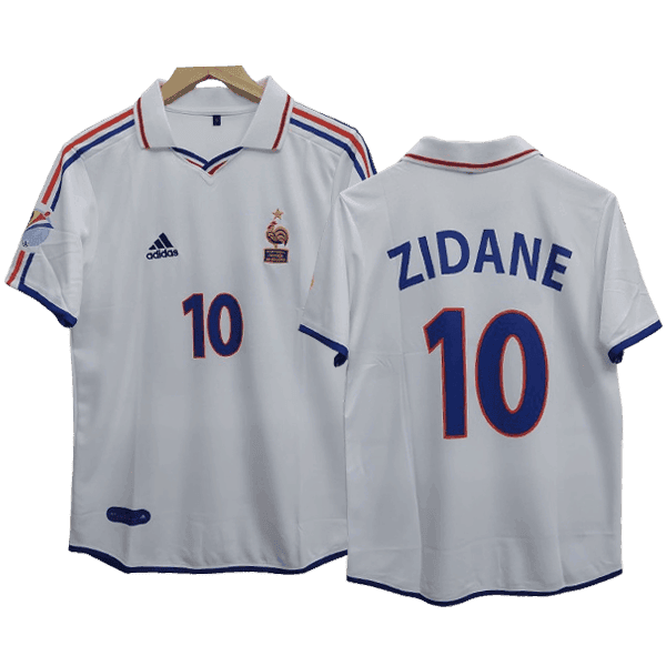 Zinedine Zidane France 2000 Away Men Jersey - White