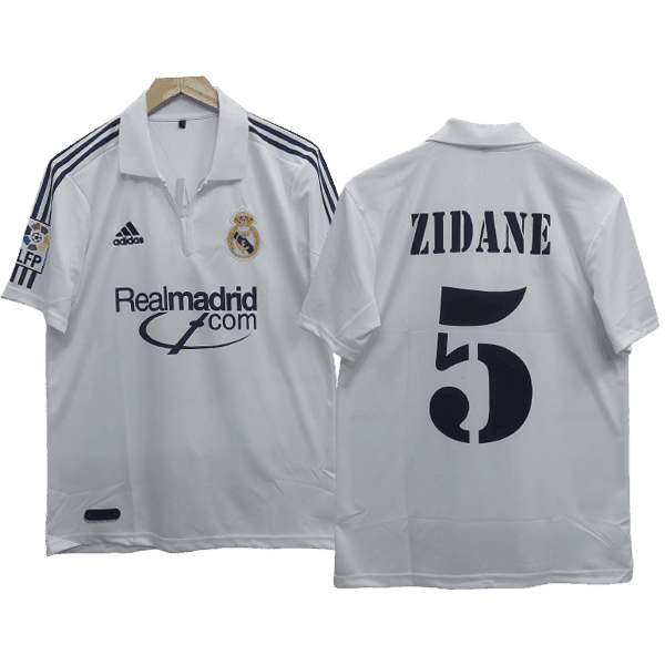 Zinedine Zidane Real Madrid 2001-02 Home Men Jersey - White