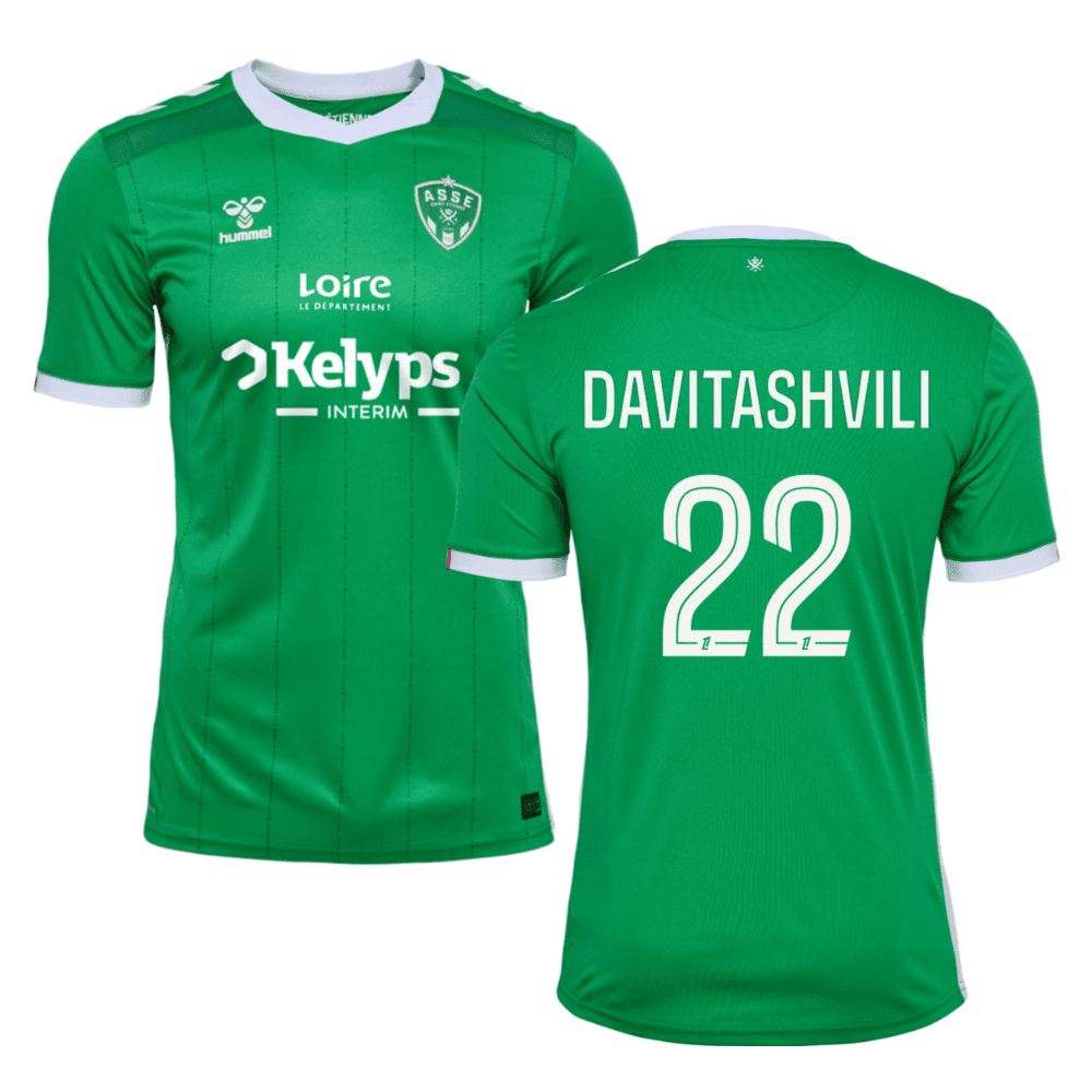 Zuriko Davitashvili 22 AS Saint-Étienne 2024/25 Home Men Jersey - Green