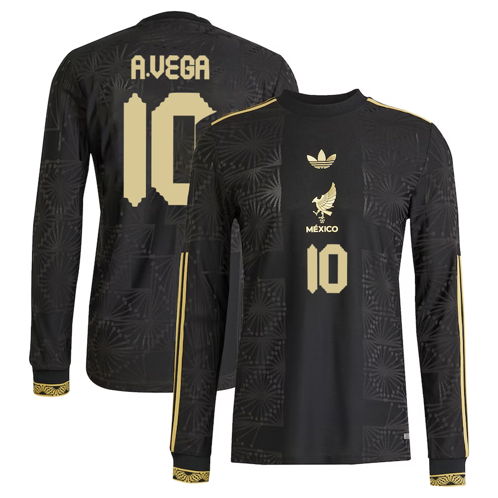 Alexis Vega #10 Mexico National Team 2025 Third Long Sleeve Jersey