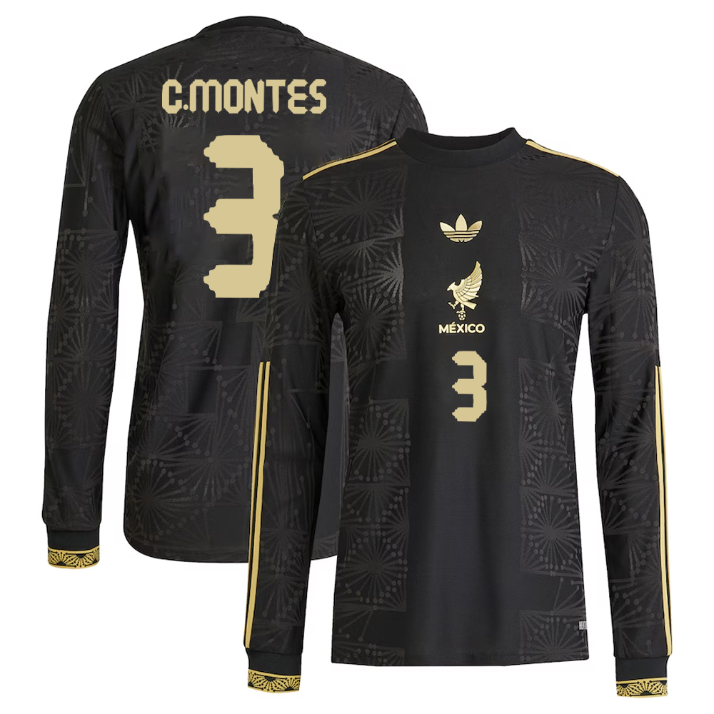 César Montes #3 Mexico National Team 2025 Third Long Sleeve Jersey