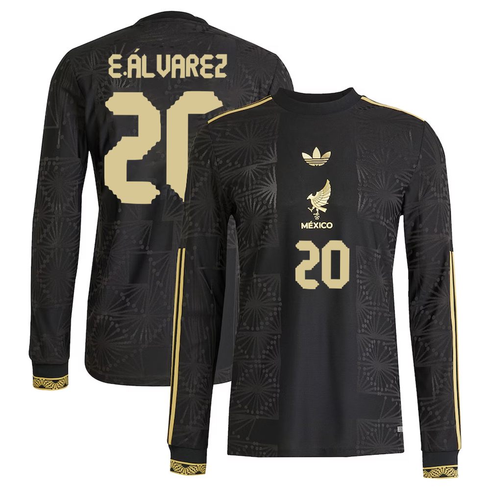 Efrain Álvarez #20 Mexico National Team 2025 Third Long Sleeve Jersey