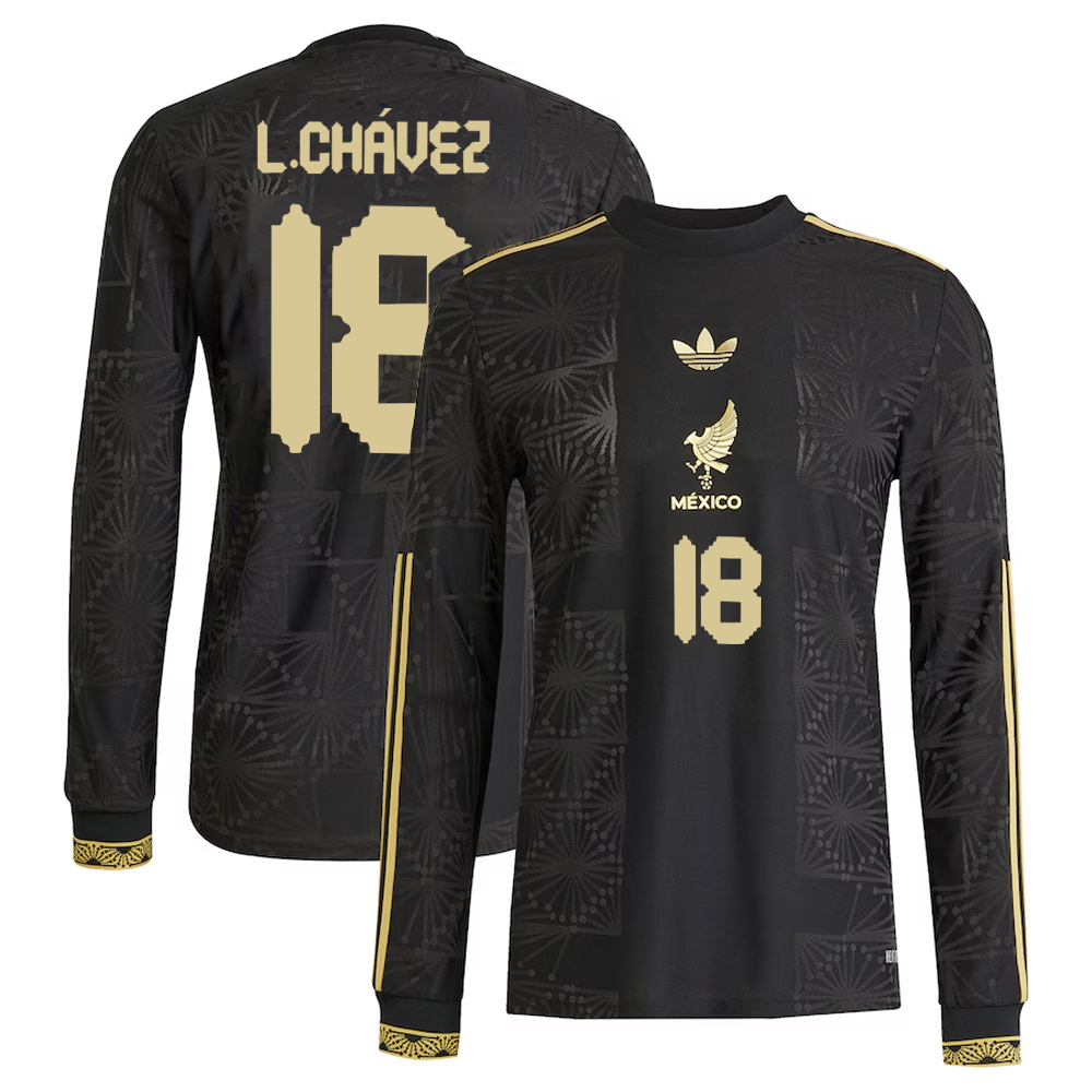 Luis Chávez #18 Mexico National Team 2025 Third Long Sleeve Jersey